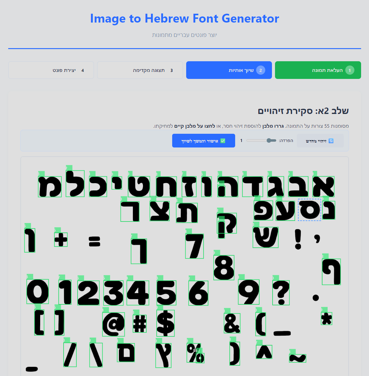 זיהוי אותיות מתמונה